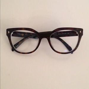 Prada dark tortoise eyeglasses frame